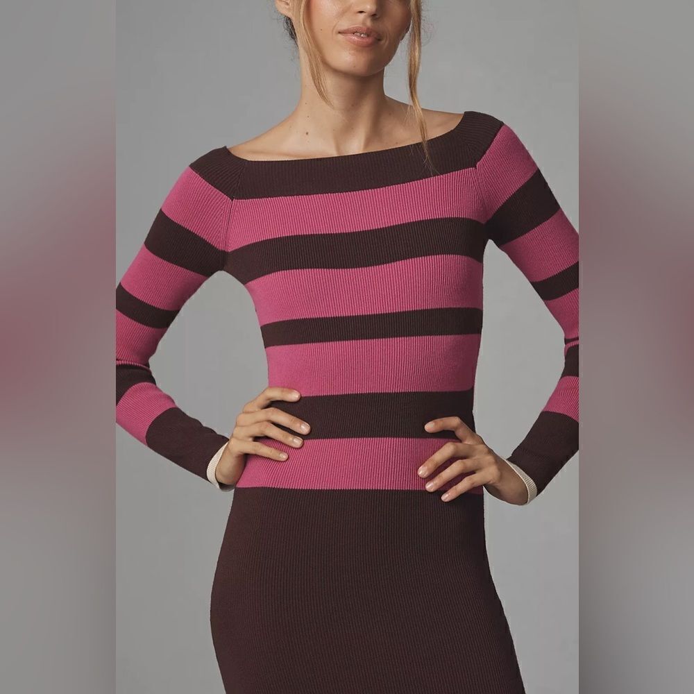 Anthropologie Le Superbe Fall In Rib Midi Dress NWT - Picture 2 of 10